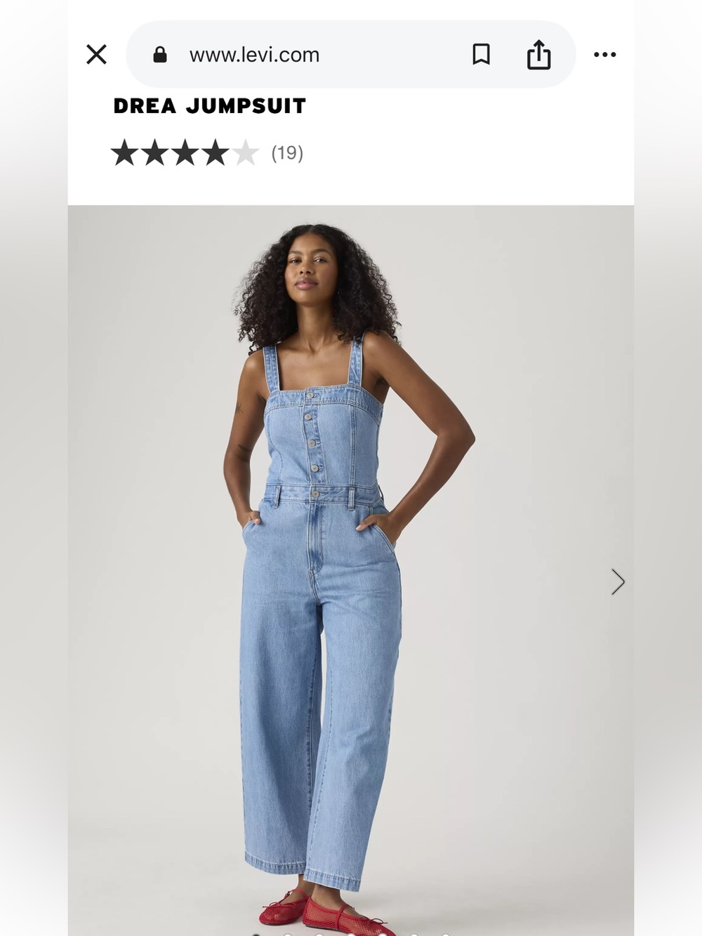 Levi Drea Jumpsuit Jeans NWT